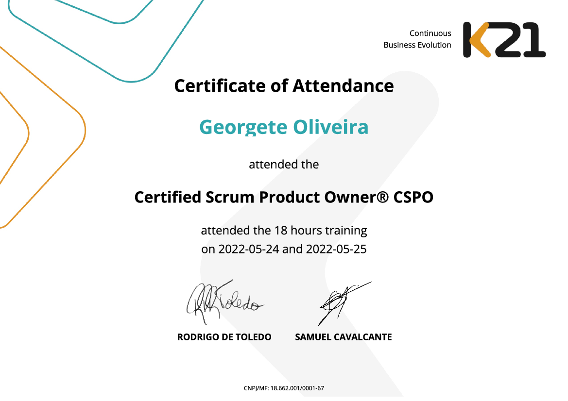 Certificado K21